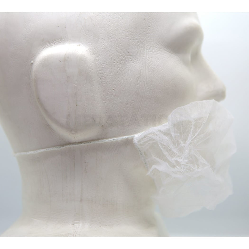 SafetyCare Non-Woven Beard Cover White - Pack of 1000pcs