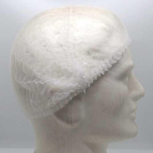 SafetyCare Crimped Beret Caps White 21" - Pack of 1000pcs