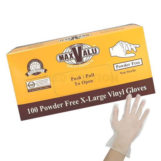 Powder Free Clear Vinyl Gloves Pack of 5,000 (100PCS x 50 boxes) - Extra Large