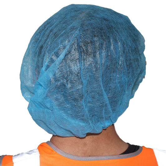 Blue Disposable Hair Nets 21 Inch One-Size-Fits-All Pack of 100